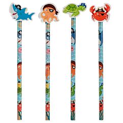 Lyijykynät pyyhekumilla - Merirosvo Merieläimet, 4kpl