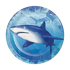 Pienet pahvilautaset, Hai, 17 cm, 8kpl