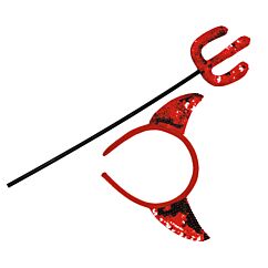 Punaiset sarvet ja hiilihanko pikkupirulle.