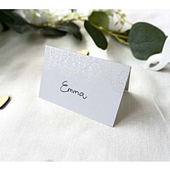 Paikkakortti 9x6cm - Hopea kuvio, 10kpl