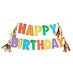 Happy Birthday satenkaari Banneri