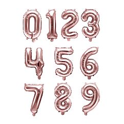 Numerofoliopallot, ruusukulta, 35 cm