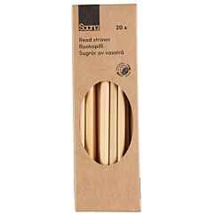 Ruokopilli, kertakäyttöinen biohajoava juomapilli.