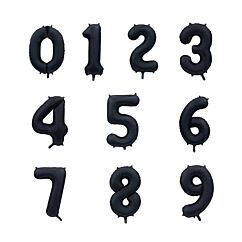 Numerofoliopallot - Satiini musta, 86cm