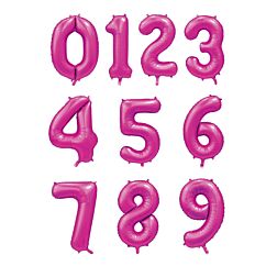 Numerofoliopallot - Satiini fuksia, 86cm