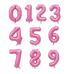 Numerofoliopallot - Satiini vaaleanpunainen, 86cm