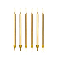 Kullanväriset pitkät kakkukynttilät