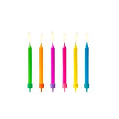 Kakkukynttilät Värikkäät 6 kpl
