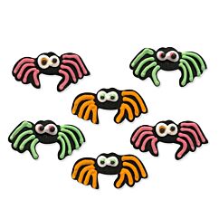 Syötävät koristeet - Neonväriset hämähäkit, 6 kpl