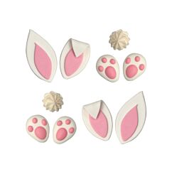 Syötävät sokerikoristeet - Make a bunny, 2:lle pupulle