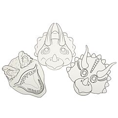 Väritettävät pöytätabletit eri dinosaurusten muodoissa. 3kpl.