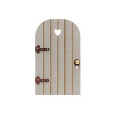 Miniatyyri - Tonttuovi- Sydän ikkunalla- Harmaa