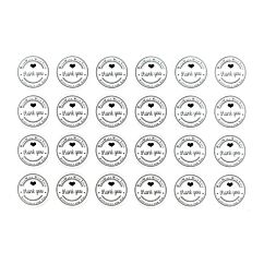 Pyöreät tarrat tekstillä "Hand Made With Love, thank you, Especially For You". Kaunis tarra lahjoihin.