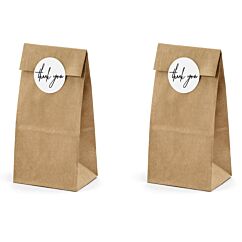 Paperipussit thank you-tarroilla, 6 kpl