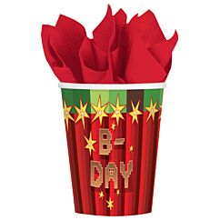 Videopeli-teemaiset kertakäyttömukit, 8 kpl. Sopii Minecraft-synttäreihin!