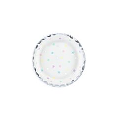 Pahvilautaset - Pastelliset tähdet, 18cm, 6kpl