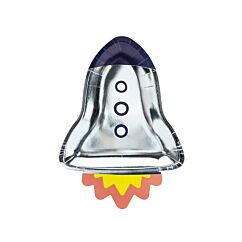 Pahvilautaset - Space Rocket, 6kpl
