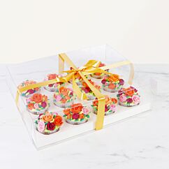 Kirkas kakkulaatikko muovi - 12:lle muffinille