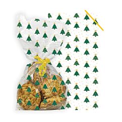 Sellofaanipussi 12cmx28cm - Joulukuusi, 20kpl