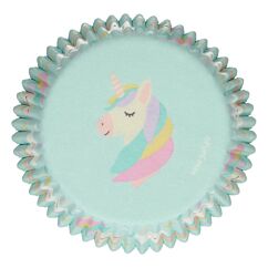Pastellinsävyiset muffinssivuoat yksisarvisen-juhlaan, 48 kpl.