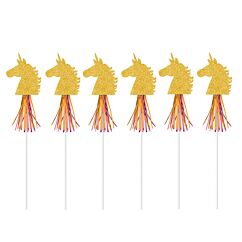 Isot unicorn-taikasauvat, 6 kpl.