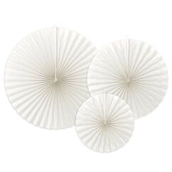 Paperiviuhkat Valkoiset 3 kpl