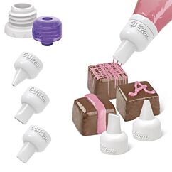 Wilton Candy Melts® Decorating Tip Set - Koristelusetti sulatulle suklaalle.