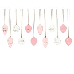 Joulupallonmuotoiset tagit, 12 kpl.