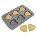 PME:n muffinipelti non-stick pinnoitteella sydämuotoisille muffineille, 6 kpl.