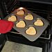 PME:n muffinipelti non-stick pinnoitteella sydämuotoisille muffineille, 6 kpl.