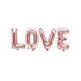 Ruusukultaiset foliopallokirjaimet "LOVE".