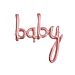 Ruusukullanvärinen foliopallo "baby".
