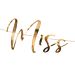 Ruusukullanvärinen banneri  "Miss to Mrs".