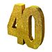 Upea kulta-glitteri pöytäkoriste numero 40.