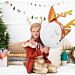 Suloinen kultainen hiuspanta poron sarvilla.