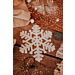 Valkoiset Glitter Lumihiutaleet, 20cm, 6kpl