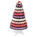 macarons-teline jalalla jalustalla.