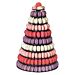 Musta korkea Macarons-teline, macarons-torni pyramidi, 10 tasoa.