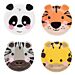 Pienet pahvilautaset, Mini safari, 18 cm, 4kpl