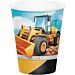 Pahvimukit työkoneet. Lasten synttärit, työmaa teema.
