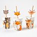 Paperipillit, Metsäneläimet, 6 kpl. Kettu, karhu, kauris.