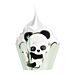 Suloiset panda muffinssikääreet.