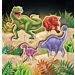 Upeat pöytäkoristeet dinosaurus-juhliin, 4 kpl.