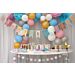 Pastellinvärinen koristeviiri, "Happy Birthday".