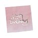 Vaaleanpunaiset servetit kultaisilla tekstillä "Happy Birthday", 20 kpl.
