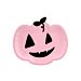 Vaaleanpunaiset halloween kurpitsa pahvilautaset, 6 kpl.